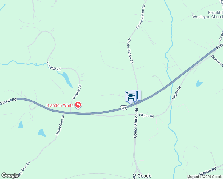 map of restaurants, bars, coffee shops, grocery stores, and more near 1221 Bradford Crossing Place in Goode