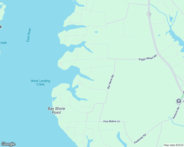 map of restaurants, bars, coffee shops, grocery stores, and more near 294 West Landing Creek Road in Port Haywood