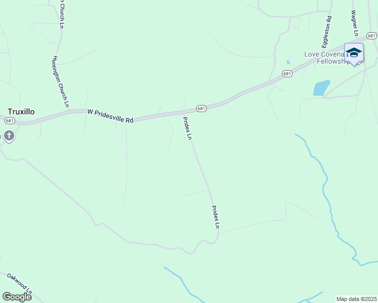 map of restaurants, bars, coffee shops, grocery stores, and more near 10820 Prides Lane in Amelia Court House
