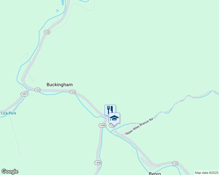 map of restaurants, bars, coffee shops, grocery stores, and more near 20212 Kentucky 122 in Bevinsville