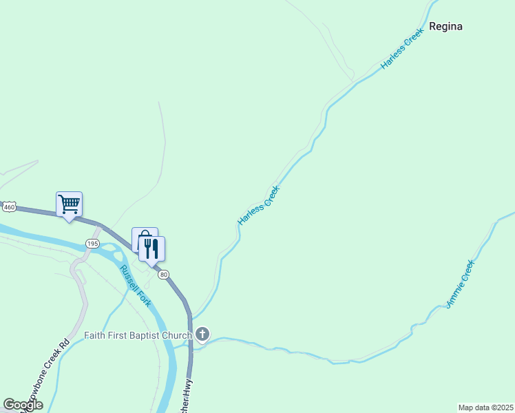 map of restaurants, bars, coffee shops, grocery stores, and more near 476 Harless Creek in Regina