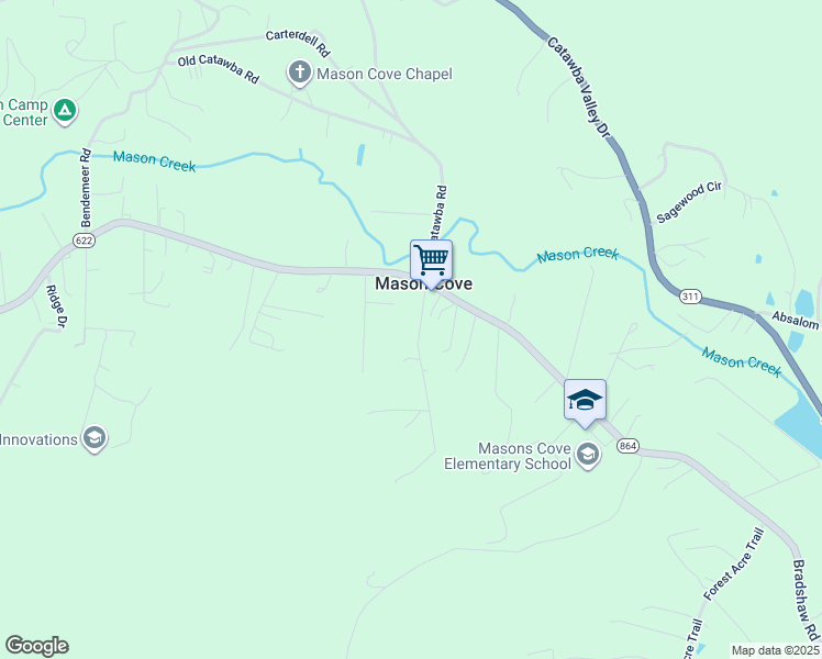 map of restaurants, bars, coffee shops, grocery stores, and more near 3560 Alltree Trail in Salem