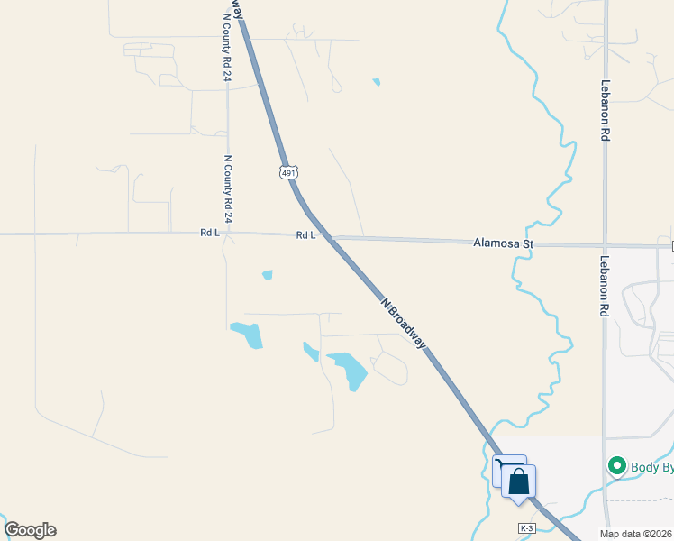 map of restaurants, bars, coffee shops, grocery stores, and more near 24194 Road L in Cortez