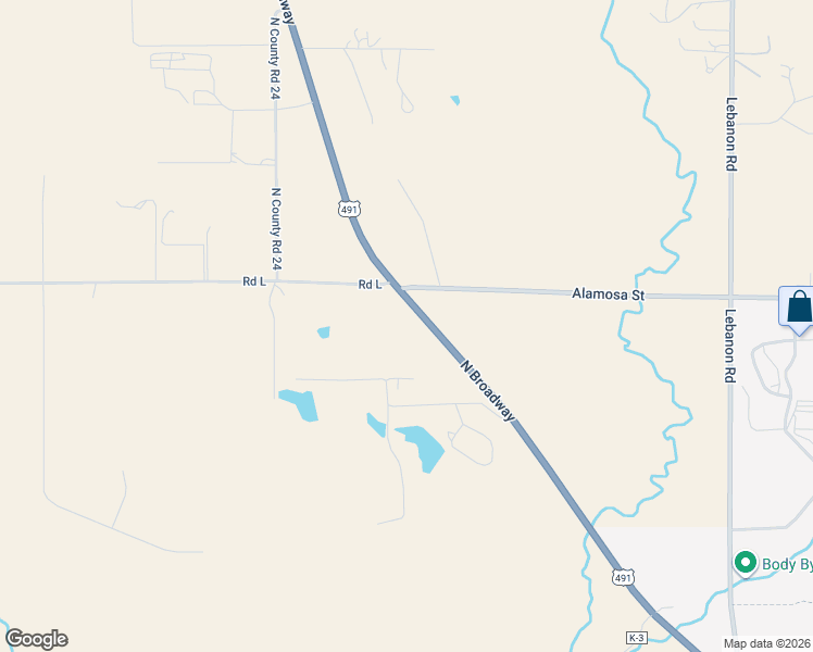 map of restaurants, bars, coffee shops, grocery stores, and more near 24194 Road L in Cortez