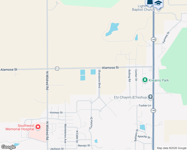 map of restaurants, bars, coffee shops, grocery stores, and more near 26550 Road L in Cortez
