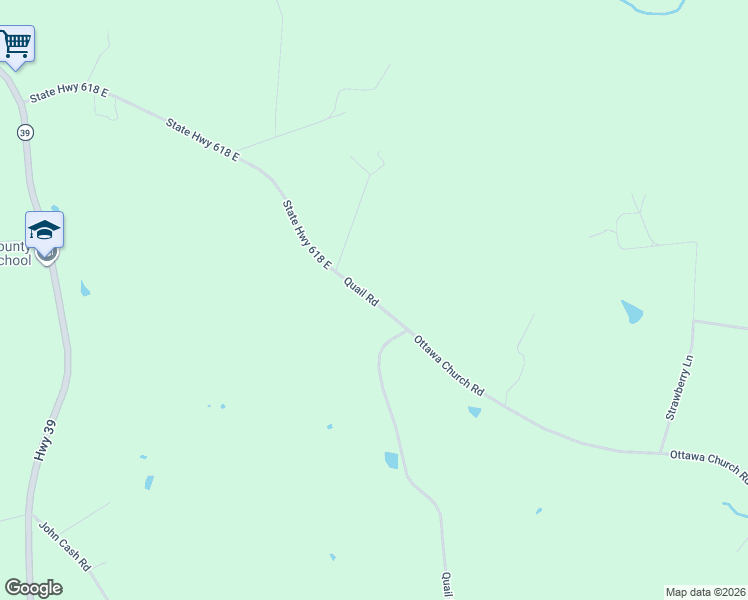 map of restaurants, bars, coffee shops, grocery stores, and more near 7166 Quail Road in Brodhead