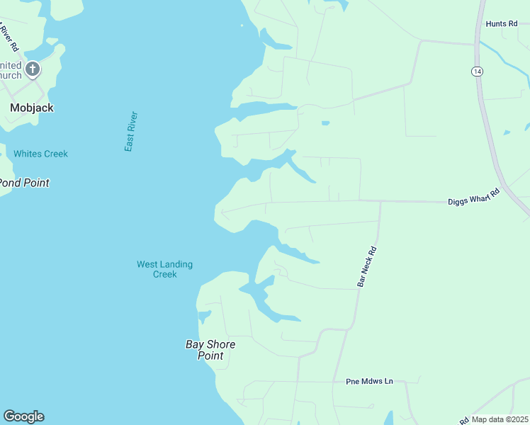map of restaurants, bars, coffee shops, grocery stores, and more near 815 Diggs Wharf Road in Port Haywood