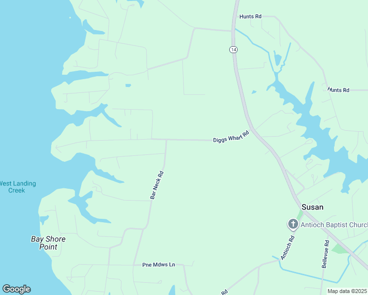 map of restaurants, bars, coffee shops, grocery stores, and more near 347 Diggs Wharf Road in Port Haywood