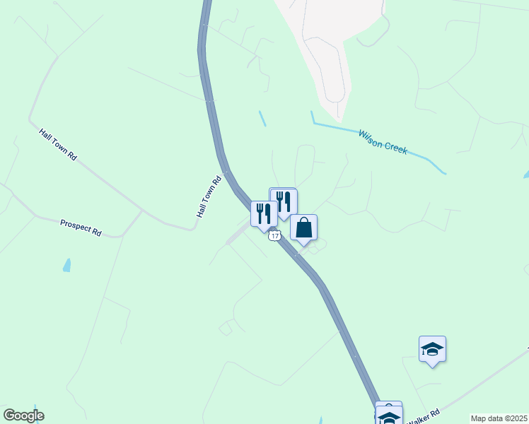 map of restaurants, bars, coffee shops, grocery stores, and more near 6113-6139 George Washington Memorial Hwy in Gloucester