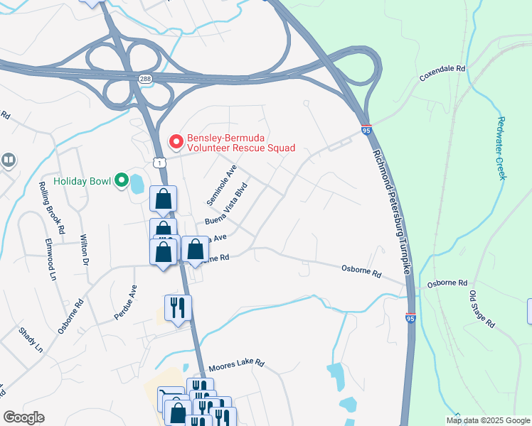 map of restaurants, bars, coffee shops, grocery stores, and more near 2332 Coxendale Road in Chester