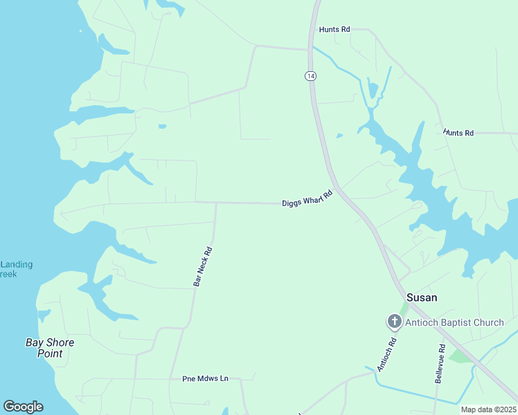 map of restaurants, bars, coffee shops, grocery stores, and more near 281 Diggs Wharf Road in Port Haywood