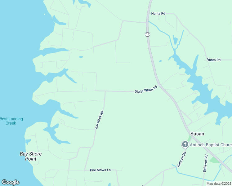 map of restaurants, bars, coffee shops, grocery stores, and more near 347 Diggs Wharf Road in Port Haywood
