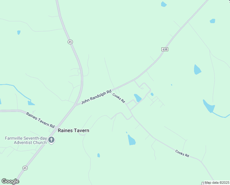 map of restaurants, bars, coffee shops, grocery stores, and more near 12 Cooks Road in Farmville