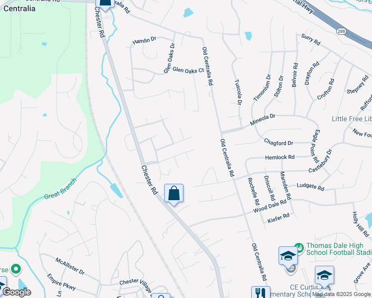map of restaurants, bars, coffee shops, grocery stores, and more near 3910 Paces Ferry Road in Chester