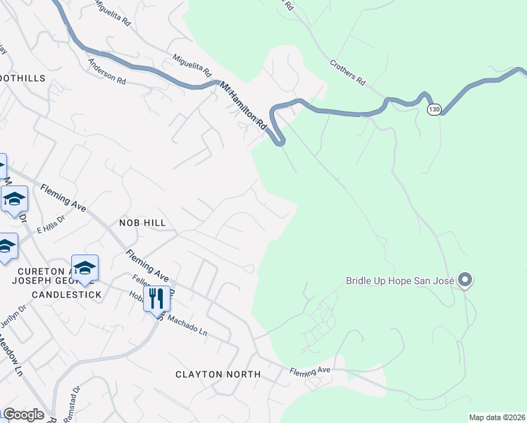 map of restaurants, bars, coffee shops, grocery stores, and more near 3749 Macbeth Drive in San Jose