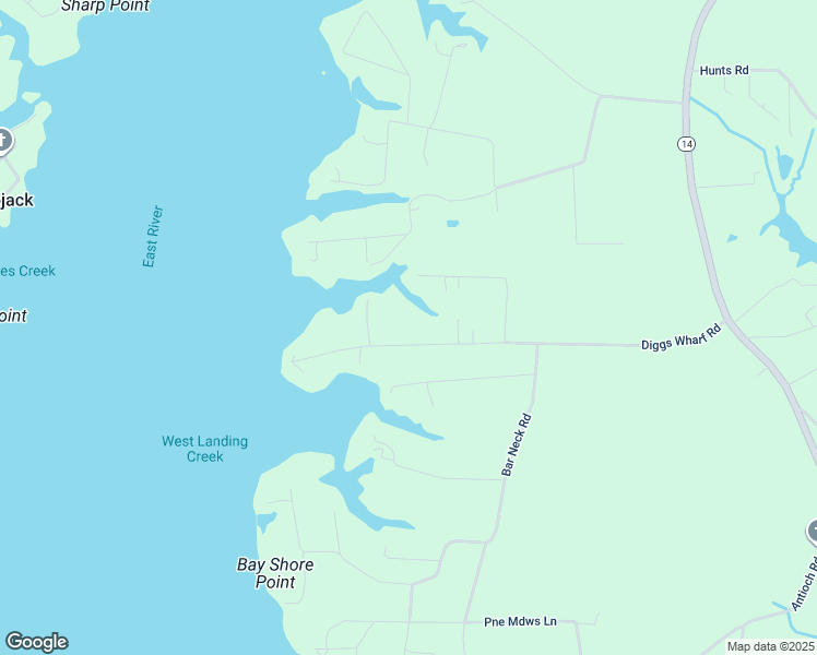 map of restaurants, bars, coffee shops, grocery stores, and more near 690 Diggs Wharf Road in Port Haywood