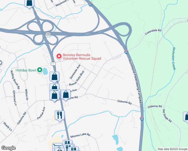 map of restaurants, bars, coffee shops, grocery stores, and more near 2300 Coxendale Road in Chester