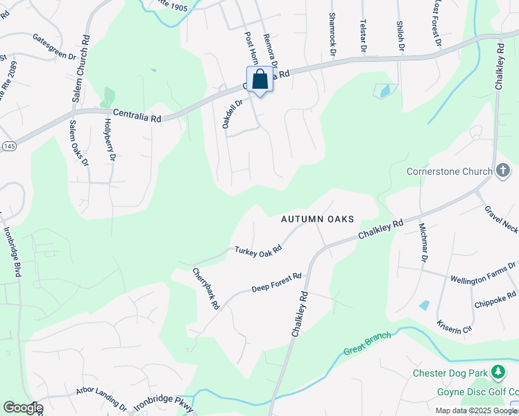 map of restaurants, bars, coffee shops, grocery stores, and more near 10801 Shingle Oak Road in Richmond