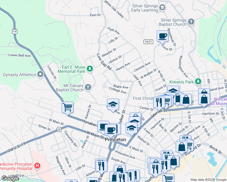 map of restaurants, bars, coffee shops, grocery stores, and more near 120 Frederick Court in Princeton