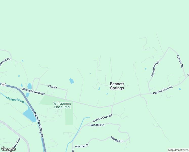 map of restaurants, bars, coffee shops, grocery stores, and more near 3576 Bennett Springs Road in Salem