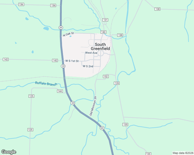map of restaurants, bars, coffee shops, grocery stores, and more near Old Missouri 39 in Dade County