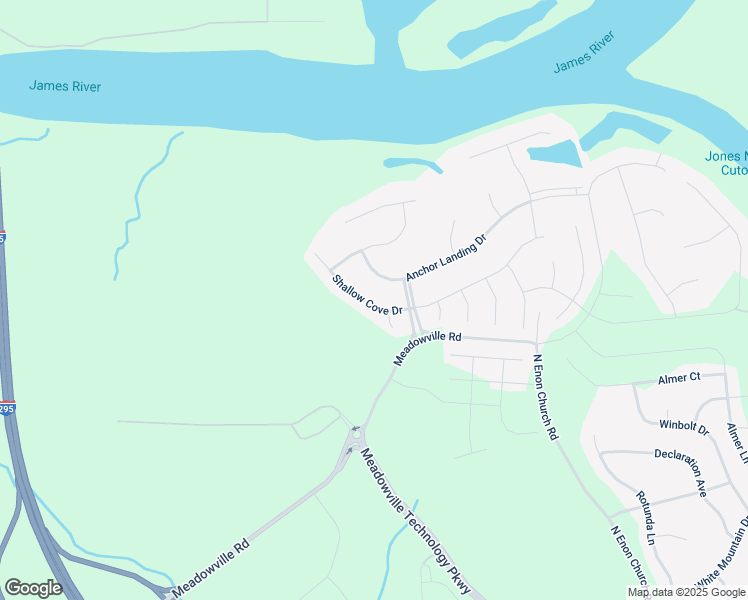 map of restaurants, bars, coffee shops, grocery stores, and more near 11725 Shallow Cove Drive in Chester
