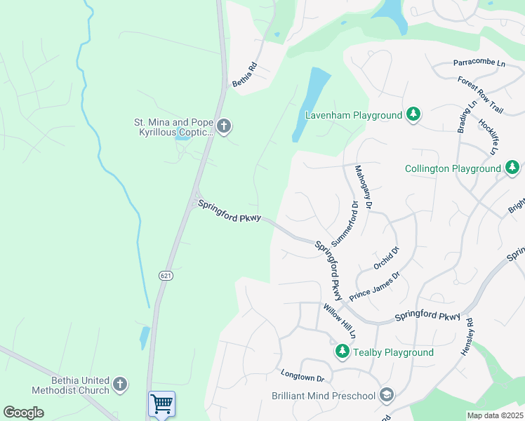 map of restaurants, bars, coffee shops, grocery stores, and more near 9701 Summercreek Drive in Chesterfield