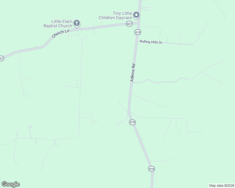 map of restaurants, bars, coffee shops, grocery stores, and more near 8541 Adkins Road in Charles City