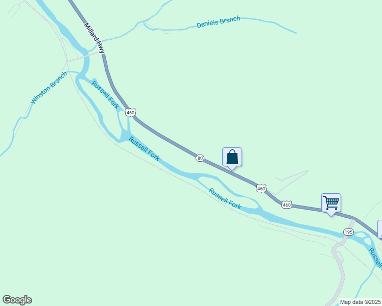 map of restaurants, bars, coffee shops, grocery stores, and more near 8641-9405 Millard Highway in Pikeville