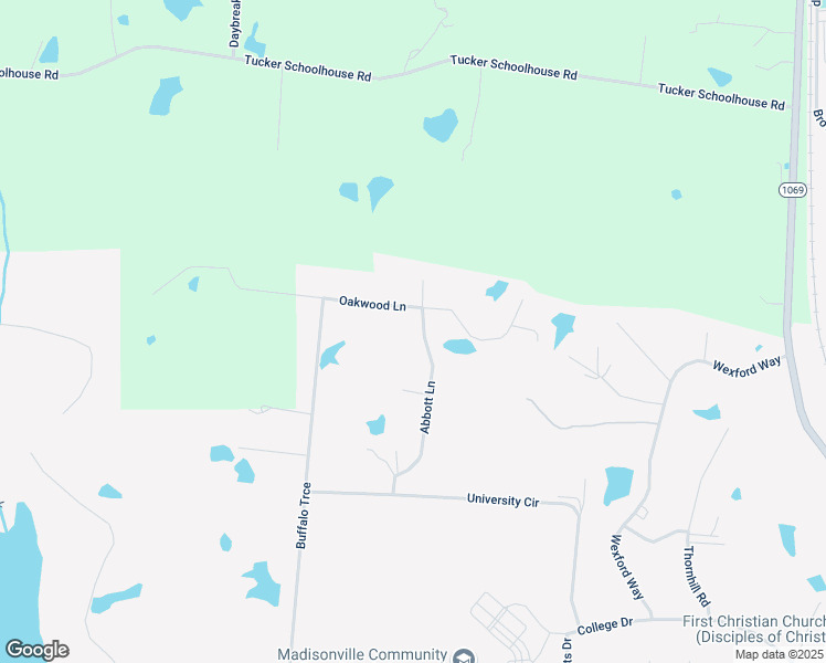 map of restaurants, bars, coffee shops, grocery stores, and more near 210 Abbott Lane in Madisonville