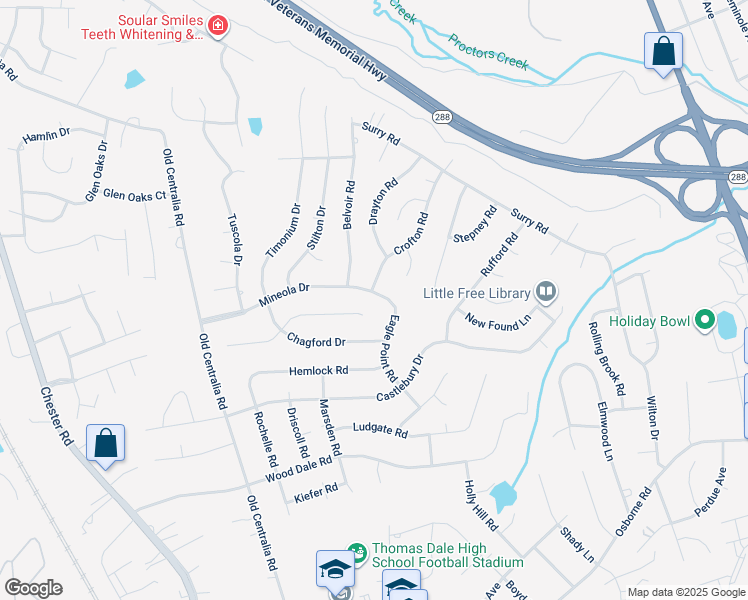 map of restaurants, bars, coffee shops, grocery stores, and more near 11200 Eagle Point Road in Chester