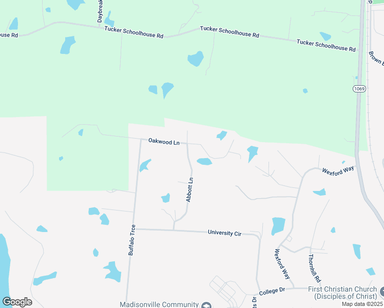 map of restaurants, bars, coffee shops, grocery stores, and more near 210 Abbott Lane in Madisonville