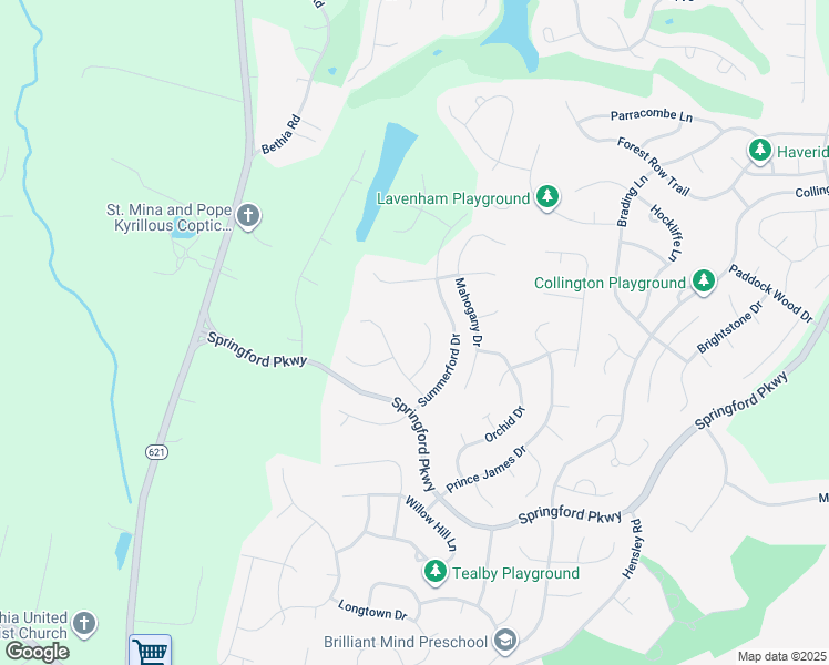 map of restaurants, bars, coffee shops, grocery stores, and more near 9604 Summercliff Court in Chesterfield