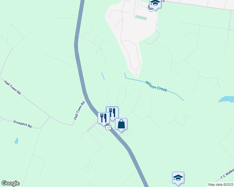 map of restaurants, bars, coffee shops, grocery stores, and more near 6139 George Washington Memorial Hwy in Gloucester