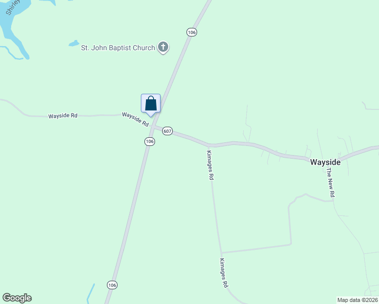 map of restaurants, bars, coffee shops, grocery stores, and more near 3601 Wayside Road in Charles City