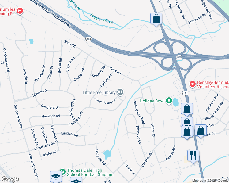 map of restaurants, bars, coffee shops, grocery stores, and more near 3301 Walnut Cove Court in Chester