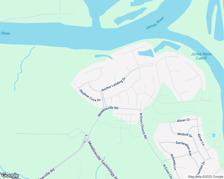 map of restaurants, bars, coffee shops, grocery stores, and more near 1613 Anchor Landing Drive in Chester