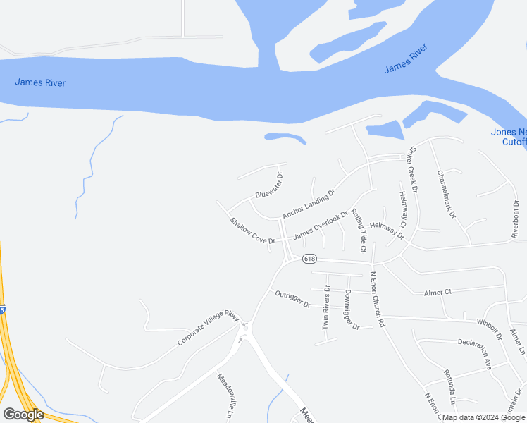 map of restaurants, bars, coffee shops, grocery stores, and more near 1512 Anchor Landing Drive in Chester