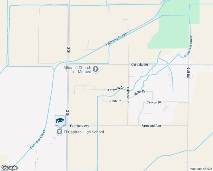 map of restaurants, bars, coffee shops, grocery stores, and more near in Merced