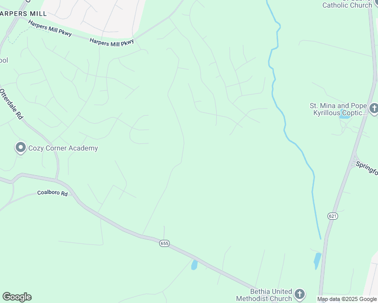 map of restaurants, bars, coffee shops, grocery stores, and more near 9607 Dry Creek Road in Chesterfield