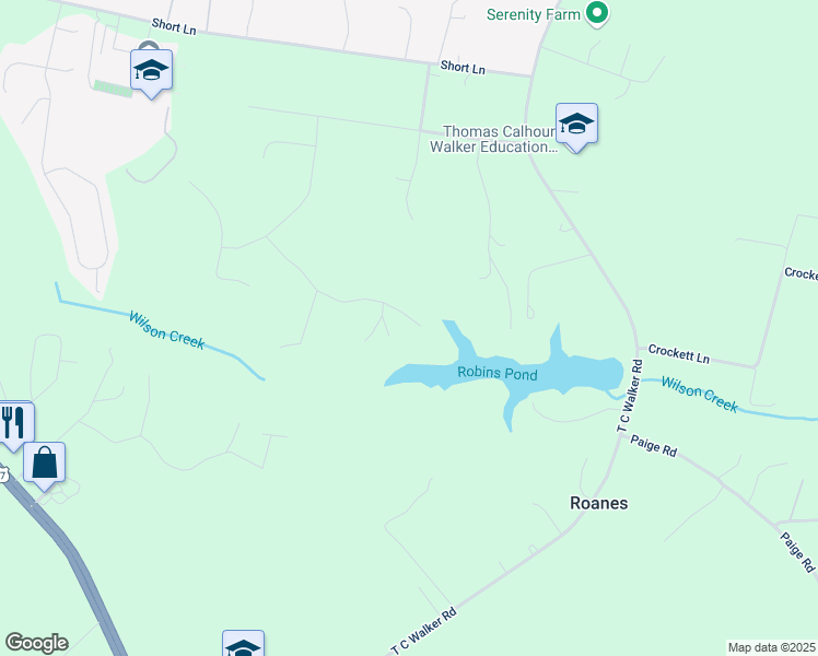 map of restaurants, bars, coffee shops, grocery stores, and more near 6960 Hidden Brook Lane in Gloucester Courthouse