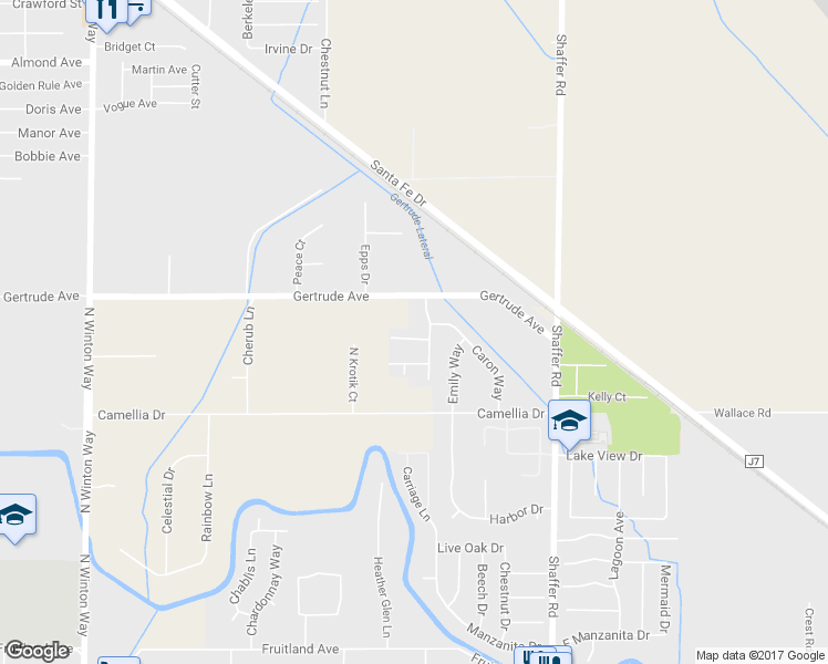 map of restaurants, bars, coffee shops, grocery stores, and more near 465 Aaron Court in Atwater