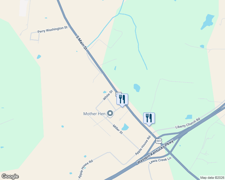 map of restaurants, bars, coffee shops, grocery stores, and more near White St in Beaver Dam