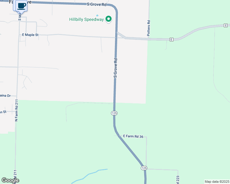 map of restaurants, bars, coffee shops, grocery stores, and more near 558 South Grove Road in Fair Grove