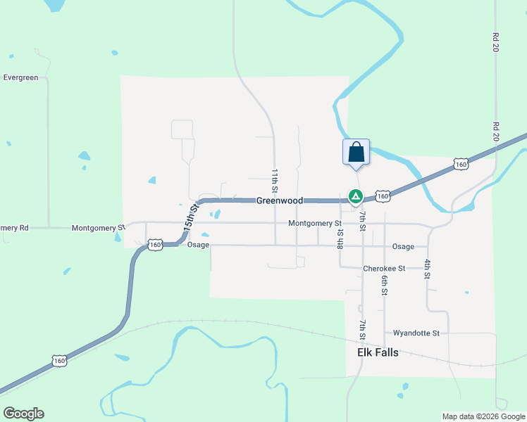 map of restaurants, bars, coffee shops, grocery stores, and more near 11th Street in Elk Falls