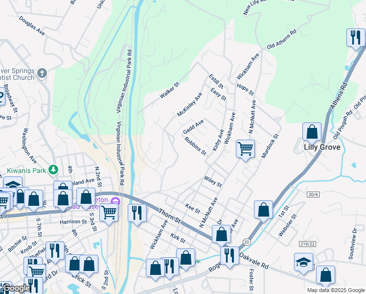 map of restaurants, bars, coffee shops, grocery stores, and more near 242 Westview Avenue in Princeton
