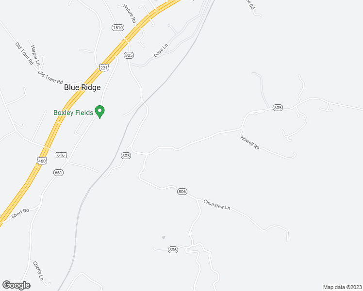 map of restaurants, bars, coffee shops, grocery stores, and more near 843 Healing Springs Road in Blue Ridge