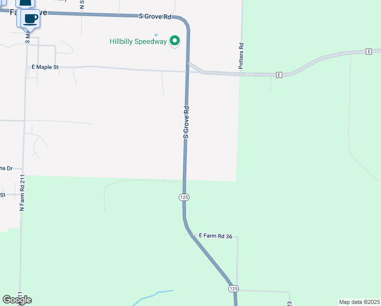 map of restaurants, bars, coffee shops, grocery stores, and more near 558 South Grove Road in Fair Grove