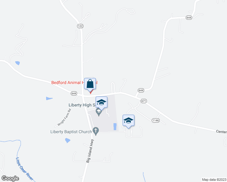 map of restaurants, bars, coffee shops, grocery stores, and more near 1232 Centerville Road in Bedford