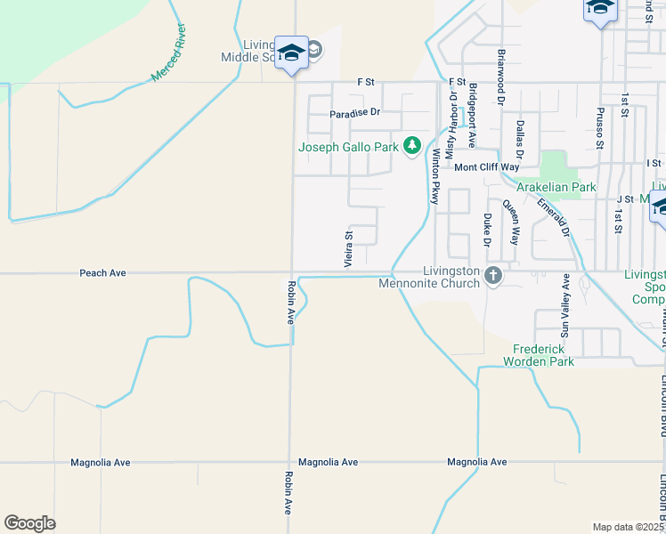 map of restaurants, bars, coffee shops, grocery stores, and more near 1653 Vieira Street in Livingston